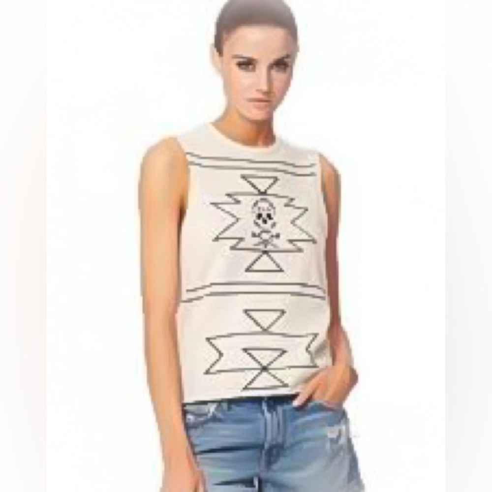 💵 Skull Cashmere | Sleeveless Cashmere Sweater